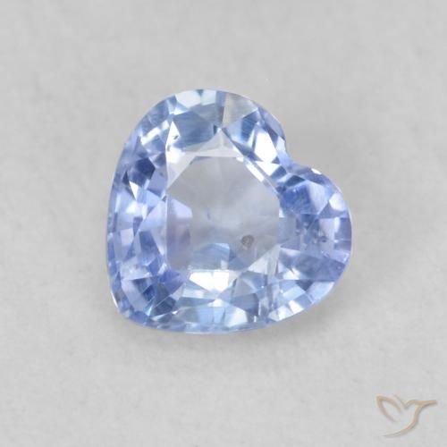 0.49ct Natürlicher Pastellblau Saphir, Herz, VS