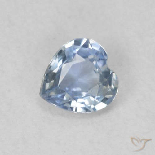 0.33ct Natürlicher hellblau Saphir, Herz, VS