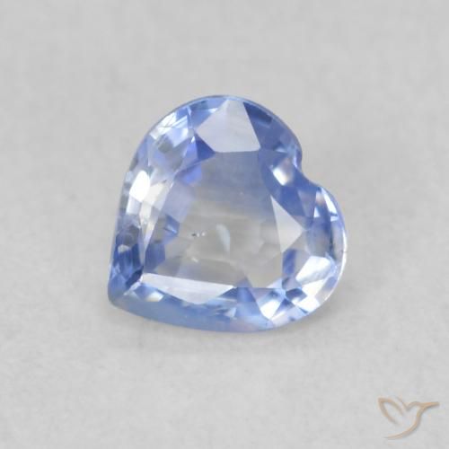 0.38ct Natürlicher Pastellblau Saphir, Herz, VS