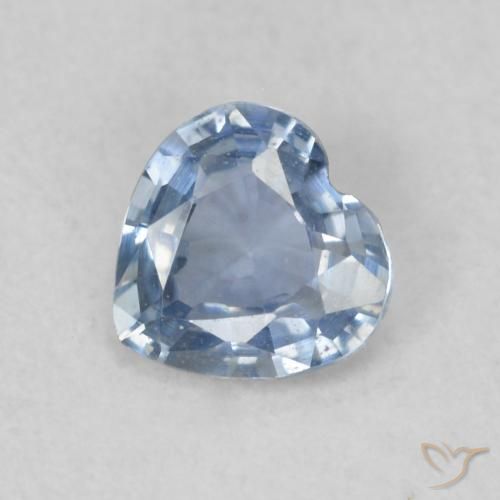 0.44ct Natürlicher hellblau Saphir, Herz, VS