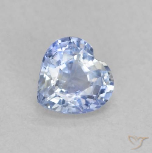 0.44ct Natürlicher Pastellblau Saphir, Herz, VVS-VS