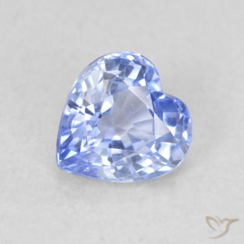 0.47ct Natürlicher Pastellblau Saphir, Herz, VVS-VS