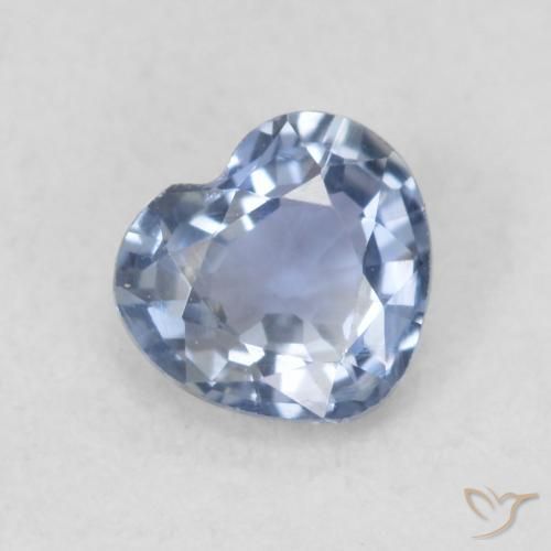 0.42ct Natürlicher hellviolett-blau Saphir, Herz, VVS-VS