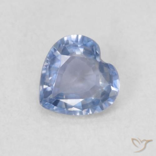 0.32ct Natürlicher Hellviolettes Blau Saphir, Herz, VVS-VS