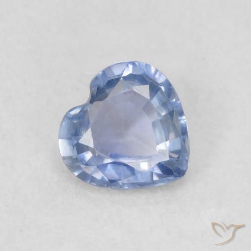 9,17 ctw natürlicher Hellviolettes Blau Saphir, Herz, VVS-VS