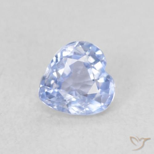 0.36ct Natürlicher Pastellblau Saphir, Herz, VVS-VS