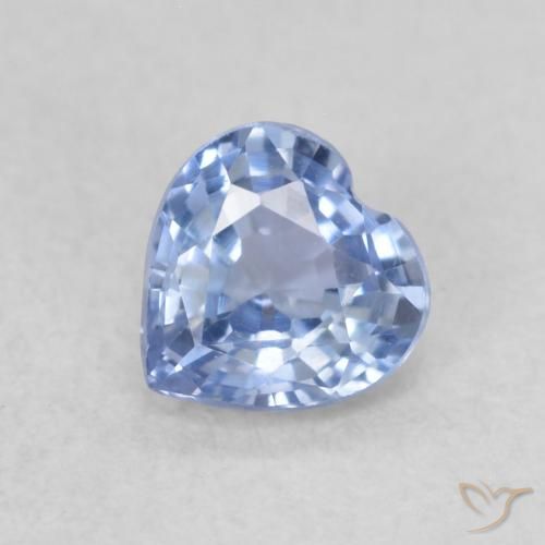 0.43ct Natürlicher hellblau Saphir, Herz, VVS-VS