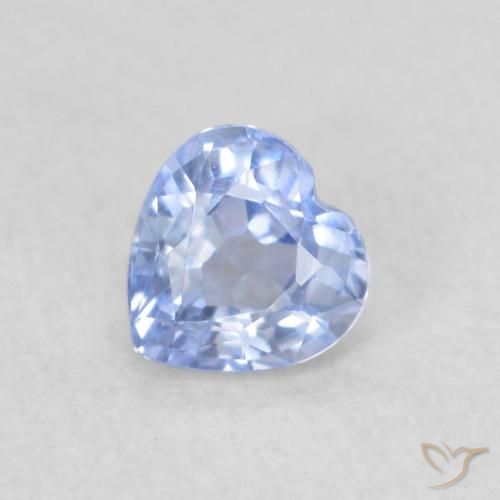 0.35ct Natürlicher Pastellblau Saphir, Herz, VVS-VS