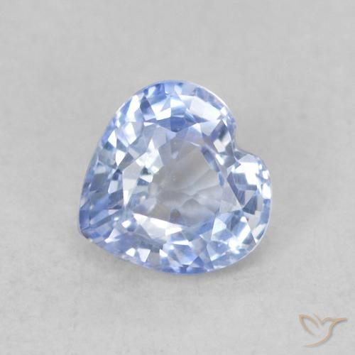 0.42ct Natürlicher hellblau Saphir, Herz, VVS-VS