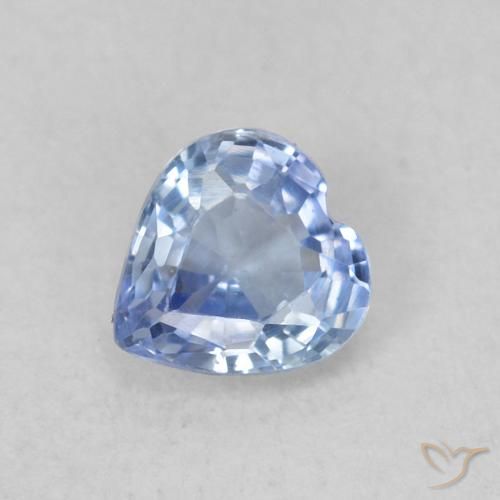 0.35ct Natürlicher Hellviolettes Blau Saphir, Herz, VVS-VS