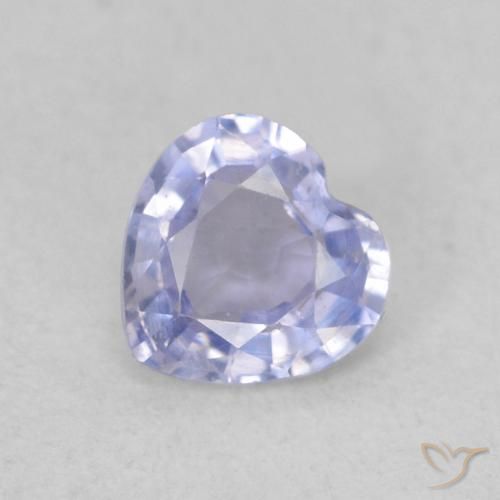 0.38ct Natürlicher Hellviolettes Blau Saphir, Herz, VS