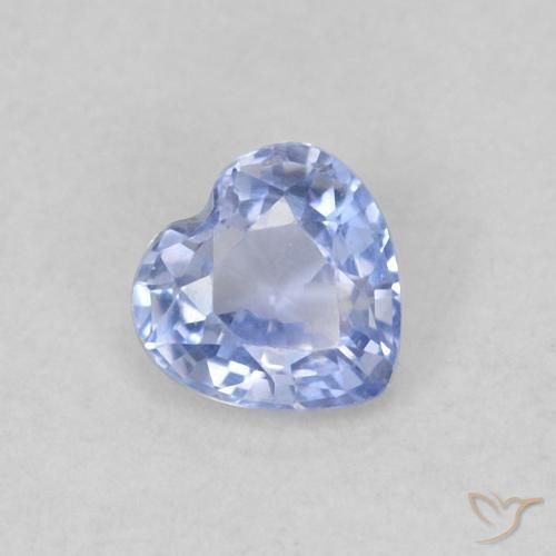 0.30ct Natürlicher Pastellblau Saphir, Herz, VS
