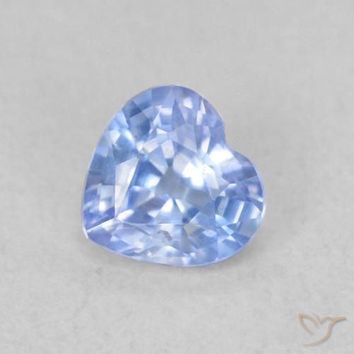 0.35ct Natürlicher Hellviolettes Blau Saphir, Herz, VS