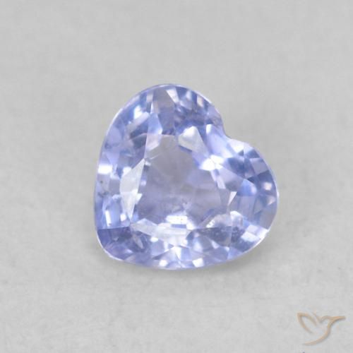 0.39ct Natürlicher Hellviolettes Blau Saphir, Herz, VS