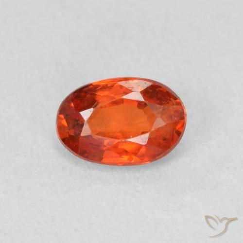 0.62ct Natürlicher Warmes Orange Saphir, Oval, VS