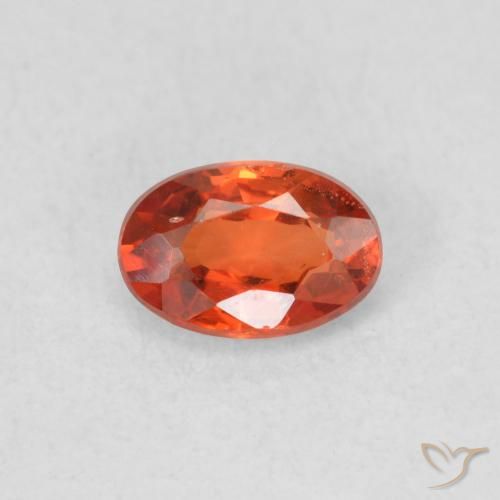 0.56ct Natürlicher Warmes Orange Saphir, Oval, VS