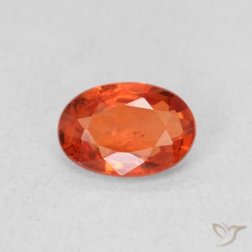 0.58ct Natürlicher Feuerorange Saphir, Oval, VS