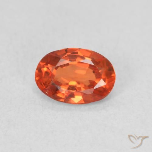 0.51ct Natürlicher Warmes Orange Saphir, Oval, VVS-VS