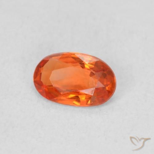 9,17 ctw natürlicher Feuerorange Saphir, Oval, VVS-VS