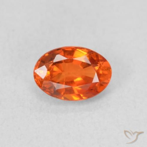 0.63ct Natürlicher Feuerorange Saphir, Oval, VS