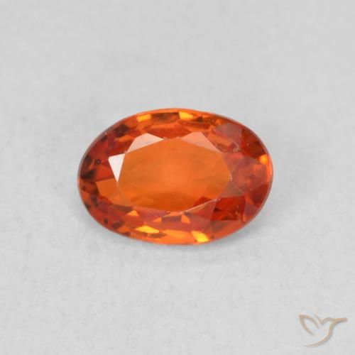 0.57ct Natürlicher Warmes Orange Saphir, Oval, VS