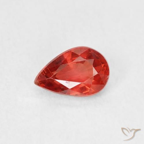 0.55ct Natürlicher Mittelrot Saphir, Birnenform, VS