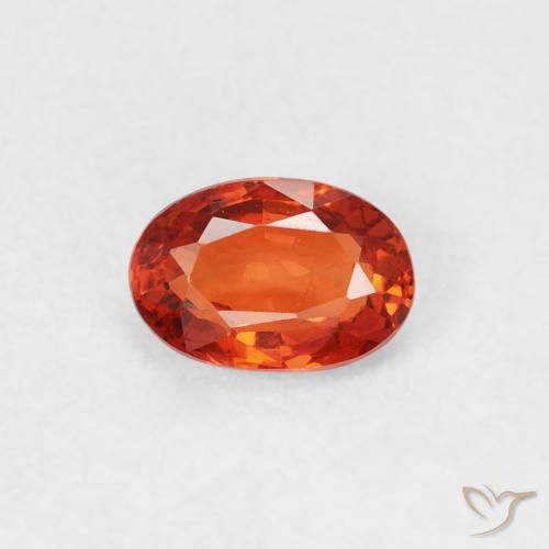 0.59ct Natürlicher Intensives Rot Saphir, Oval, VS
