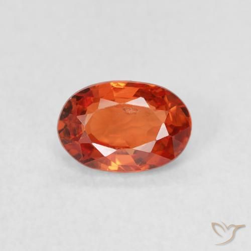 0.63ct Natürlicher Feuerorange Saphir, Oval, VS