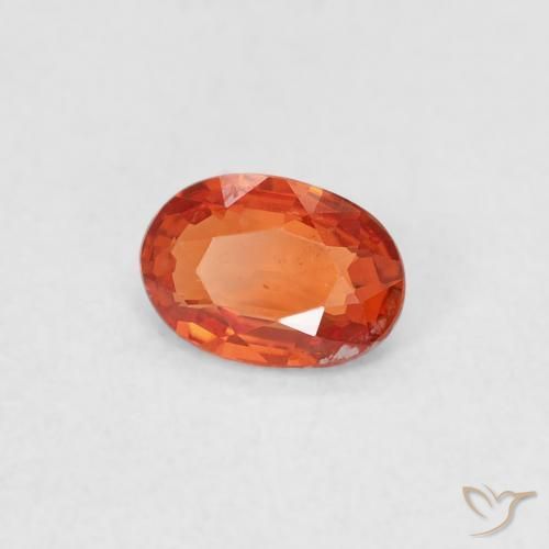 9,17 ctw natürlicher rötlich-orange Saphir, Oval, VS