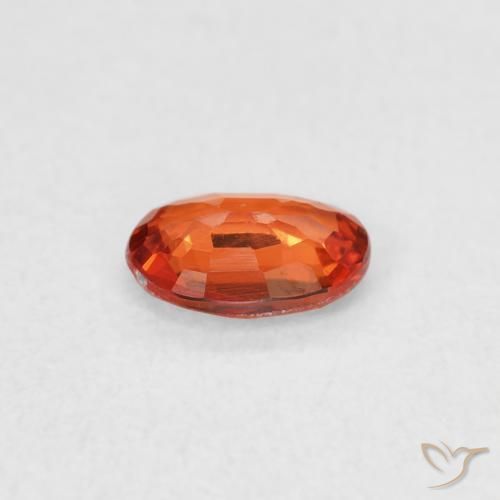 9,17 ctw natürlicher rötlich-orange Saphir, Oval, VS