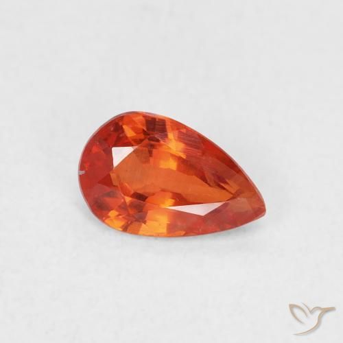 9,17 ctw natürlicher rötlich-orange Saphir, Birnenform, VS