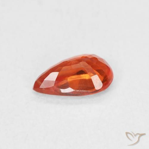 9,17 ctw natürlicher rötlich-orange Saphir, Birnenform, VS