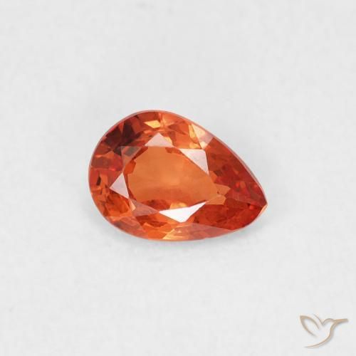 9,17 ctw natürlicher rötlich-orange Saphir, Birnenform, VS