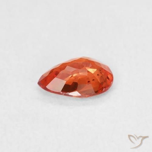 9,17 ctw natürlicher rötlich-orange Saphir, Birnenform, VS
