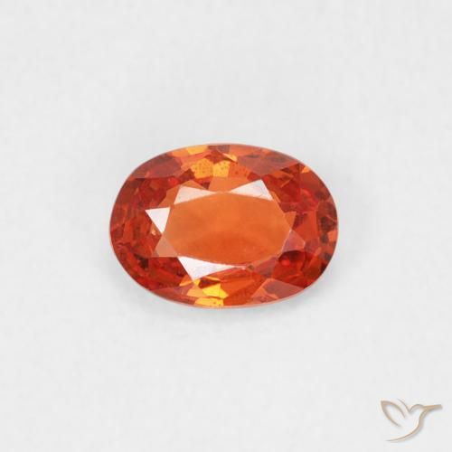 0.50ct Natürlicher Warmes Orange Saphir, Oval, VS