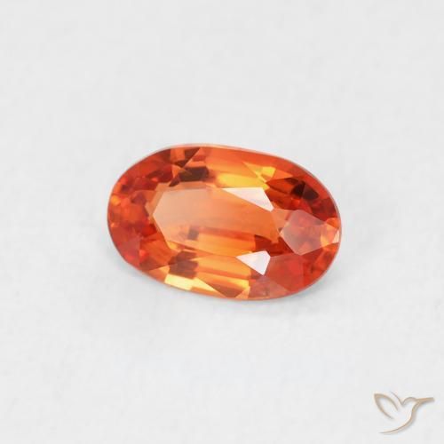 9,17 ctw natürlicher rötlich-orange Saphir, Oval, VVS