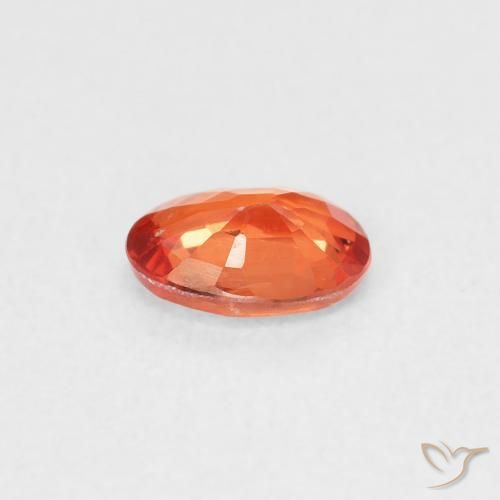 9,17 ctw natürlicher rötlich-orange Saphir, Oval, VVS-VS
