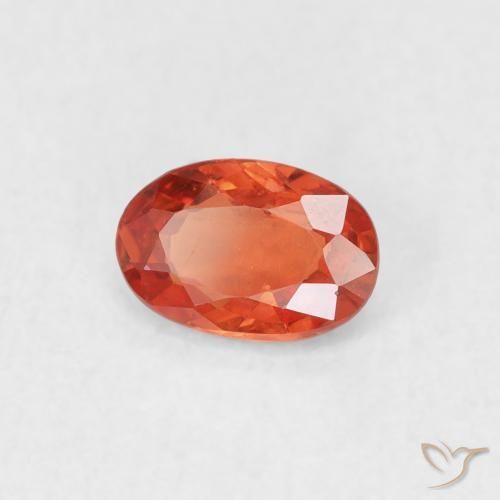 9,17 ctw natürlicher rötlich-orange Saphir, Oval, VS