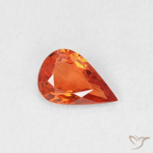 9,17 ctw natürlicher Amber Orange Saphir, Birnenform, VS