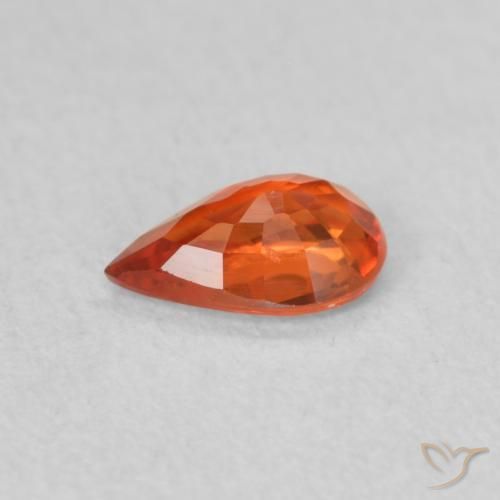 9,17 ctw natürlicher tieforange Saphir, Birnenform, VS