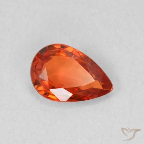 9,17 ctw natürlicher rötlich-orange Saphir, Birnenform, VS