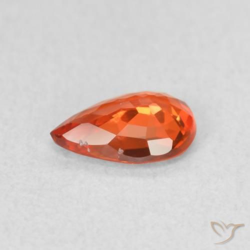 9,17 ctw natürlicher rötlich-orange Saphir, Birnenform, VS