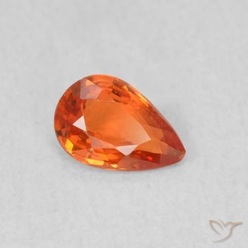 9,17 ctw natürlicher Mittelorange Saphir, Birnenform, VS