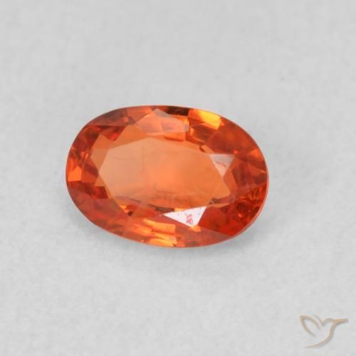 9,17 ctw natürlicher rötlich-orange Saphir, Oval, VS