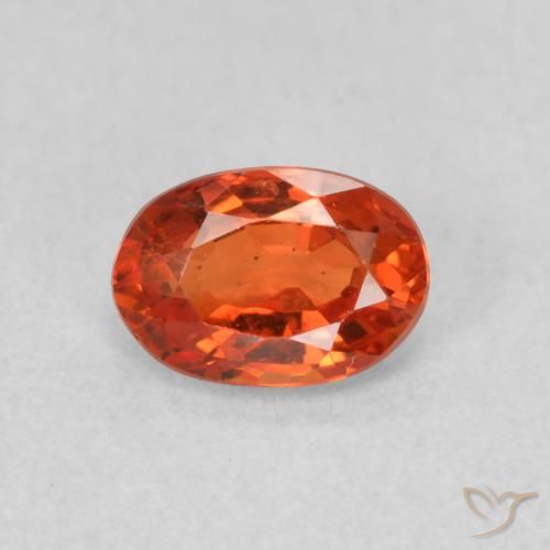 0.73ct Natürlicher Warmes Orange Saphir, Oval, VS