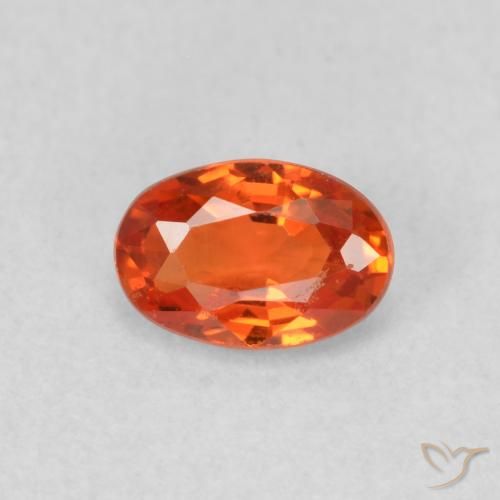 0.61ct Natürlicher Feuerorange Saphir, Oval, VS