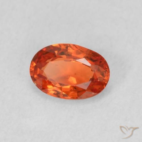 9,17 ctw natürlicher rötlich-orange Saphir, Oval, VS