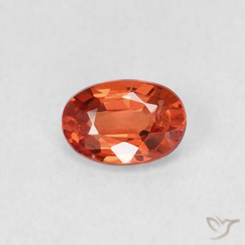 9,17 ctw natürlicher orange-rot Saphir, Oval, VVS-VS
