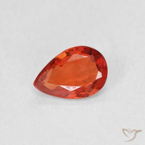 0.46ct Natürlicher Mittelrot Saphir, Birnenform, VVS-VS