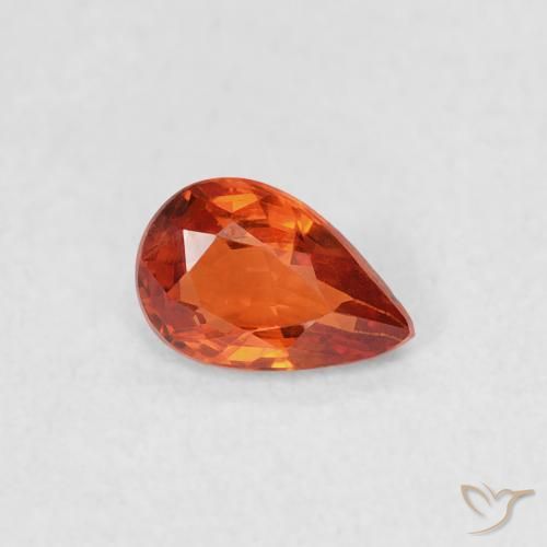 9,17 ctw natürlicher rötlich-orange Saphir, Birnenform, VVS-VS